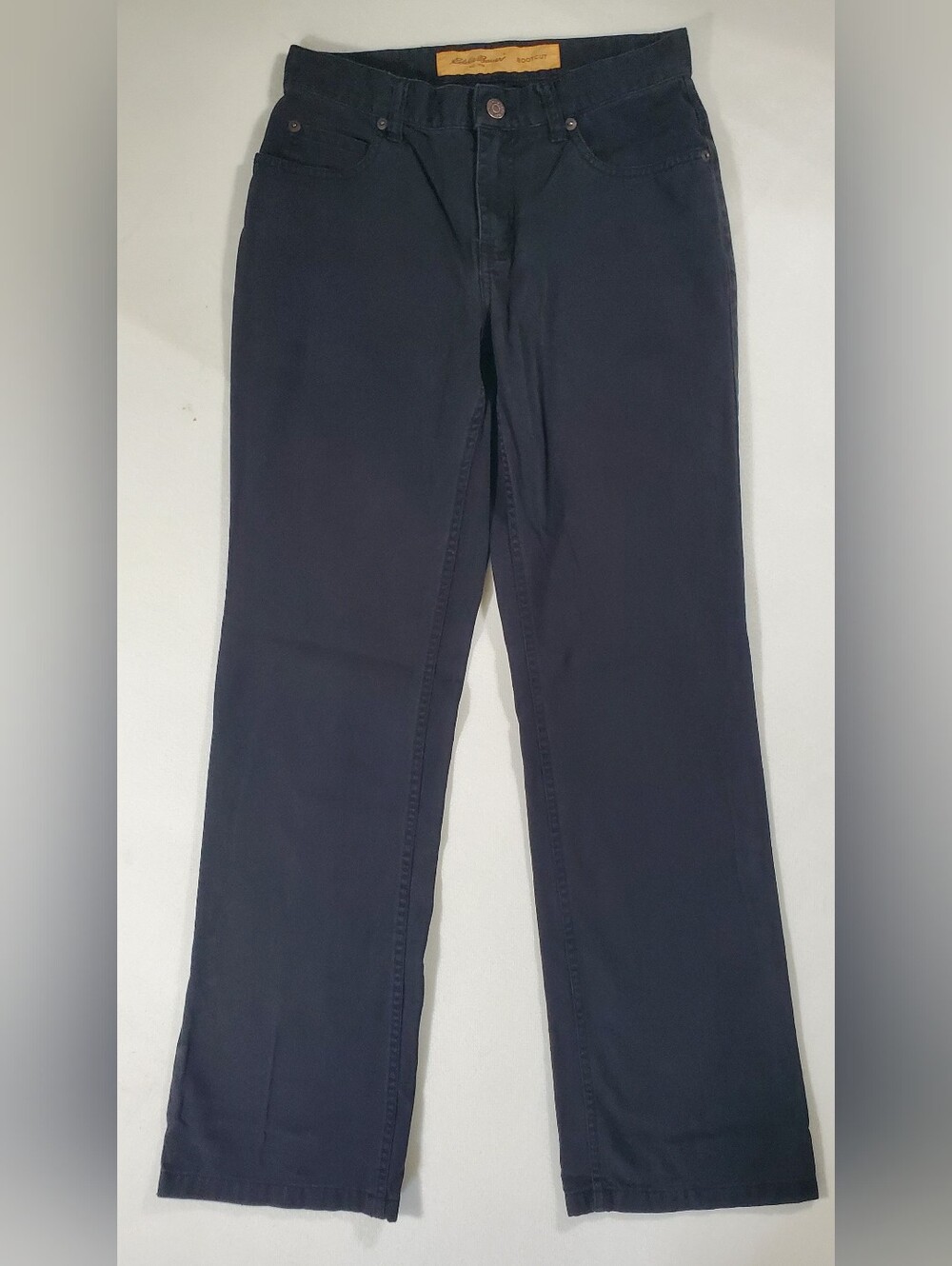 Eddie Bauer Women's Size 4 Black Cotton Bootcut Pants Mid Rise 5-Pocket